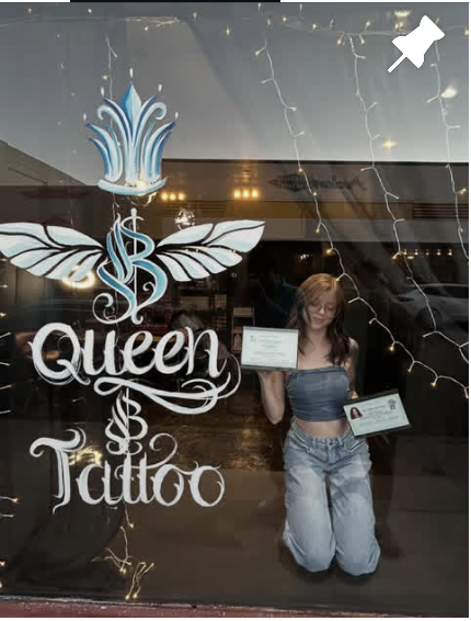Queen B Tattoo Studios storefront in Silver City, New Mexico
